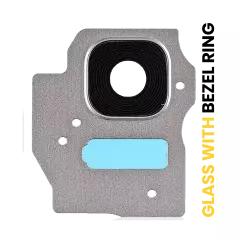 Back Camera Lens With Bezel Ring Compatible For Samsung Galaxy S8 Plus (Arctic Silver)