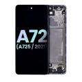 OLED Assembly With Frame Compatible For Samsung A72 (A725 / 2021) (Service Pack) (Awesome Violet)