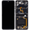 Main OLED Assembly With Frame Compatible For Motorola Moto Razr Plus / Razr 40 Ultra (XT2321-3 / 2023) (Refurbished) (Infinite Black)