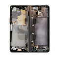 Inner OLED Assembly With Frame Compatible For Samsung Galaxy Z Fold 4 5G (US & International) (Used OEM Pull: Grade B/C) (Phantom Black)