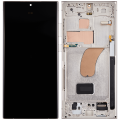 OLED Assembly With Frame Compatible For Samsung Galaxy S23 Ultra (US & International) (Aftermarket Plus) (Cream)