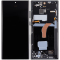 OLED Assembly With Frame Compatible For Samsung Galaxy S22 Ultra 5G (Service Pack) (Graphite)