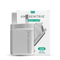 2 Plug - 20W USB Type C And USB Type A Wall Power Adapter (AmpSentrix) (220V Uk)