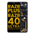 Main OLED Assembly With Frame Compatible For Motorola Moto Razr Plus / Razr 40 Ultra (XT2321-3 / 2023) (Refurbished) (Infinite Black)