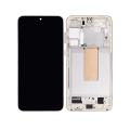 OLED Assembly With Frame Compatible For Samsung Galaxy S23 Plus (US & International) (Aftermarket Plus) (Cream)