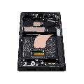 OLED Assembly With Frame Compatible For Samsung Galaxy S23 Ultra (US & International) (Refurbished) (Graphite / Red)
