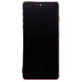 OLED Assembly With Frame Compatible For Samsung Galaxy S20 FE 4G / 5G (Refurbished) (Cloud Red) 