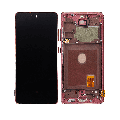 OLED Assembly With Frame Compatible For Samsung Galaxy S20 FE 4G / 5G (Refurbished) (Cloud Red) 