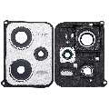 Back Camera Lens With Bracket / Bezel Compatible For Xiaomi Redmi Note 12 Pro Plus (Arctic White)