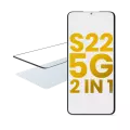 2 in 1 Front Glass With OCA Pre-Installed Compatible For Samsung Galaxy S22 5G