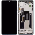 OLED Assembly With Frame Compatible For Motorola Moto Edge 50 Fusion 5G (XT2429 / 2024) (Refurbished) (Forest Blue)