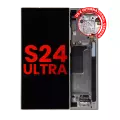 OLED Assembly With Frame Compatible For Samsung Galaxy S24 Ultra (US & International Version) (Aftermarket Plus) (Titanium Gray)