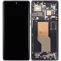 OLED Assembly With Frame Compatible For Motorola Edge 30 Ultra (XT2201 / 2022) (Refurbished) (Interstellar Black)