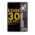 OLED Assembly With Frame Compatible For Motorola Edge 30 Ultra (XT2201 / 2022) (Refurbished) (Interstellar Black)