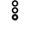 Back Camera Lens (Glass Only) With Adhesive Compatible For Samsung Galaxy A25 5G (A256 / 2023) (3 Piece Set)