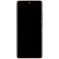 OLED Assembly With Frame Compatible For Motorola Moto Edge 50  (XT2407-3 / 2024) (Refurbished) (Peach Fuzz)