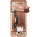 OLED Assembly With Frame Compatible For Motorola Moto Edge 50  (XT2407-3 / 2024) (Refurbished) (Peach Fuzz)