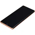 OLED Assembly With Frame Compatible For Motorola Moto Edge 50  (XT2407-3 / 2024) (Refurbished) (Peach Fuzz)