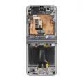 Inner OLED Assembly With Frame Compatible For Samsung Galaxy Z Flip 6 5G (US & International) (Refurbished) (Silver Shadow)