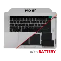 Top Case Assembly (With Battery And Keyboard) Compatible For MacBook Pro 15" W/ Touch Bar (A1707 / Late 2016 / Mid 2017) (Space Gray) (UK English)