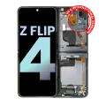 Inner OLED Assembly With Frame Compatible For Samsung Galaxy Z Flip 4 5G (US & International) (Service Pack) (Graphite)