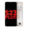 OLED Assembly With Frame Compatible For Samsung Galaxy S23 Plus (US & International) (Aftermarket Plus) (Cream)