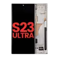 OLED Assembly With Frame Compatible For Samsung Galaxy S23 Ultra (US & International) (Aftermarket Plus) (Cream)