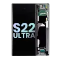 OLED Assembly With Frame Compatible For Samsung Galaxy S22 Ultra 5G (Service Pack) (Graphite)