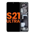 OLED Assembly With Frame Compatible For Samsung Galaxy S21 Ultra 5G (Blemish: Grade C) (Phantom Black)