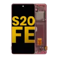 OLED Assembly With Frame Compatible For Samsung Galaxy S20 FE 4G / 5G (Refurbished) (Cloud Red) 