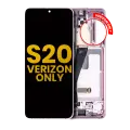 OLED Assembly With Frame Compatible For Samsung Galaxy S20 5G (Verizon 5G UW Frame Only) (Refurbished) (Cloud Pink)