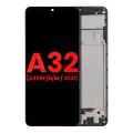 OLED Assembly With Frame Compatible For Samsung Galaxy A32 4G (A325 / 2021) (Aftermarket Plus) (Awesome Black)