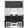 Top Case With Keyboard Compatible For MacBook Pro 13" (A1989 / Late 2018 / Early 2019) (US Keyboard) (Used OEM Pull: Grade New) (Silver)
