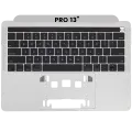 Top Case With Keyboard Compatible For MacBook Pro 13" (A1989 / Late 2018 / Early 2019) (US Keyboard) (Used OEM Pull: Grade New) (Silver)