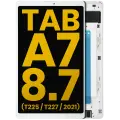 LCD Assembly With Frame Compatible For Samsung Galaxy Tab A7 Lite 8.7" (2021) (T225 / T227) (Cellular Version) (Refurbished) (White)