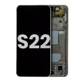 OLED Assembly With Frame Compatible For Samsung Galaxy S22 5G (Used OEM Pull: Grade B/C) (White)